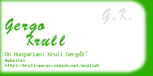 gergo krull business card